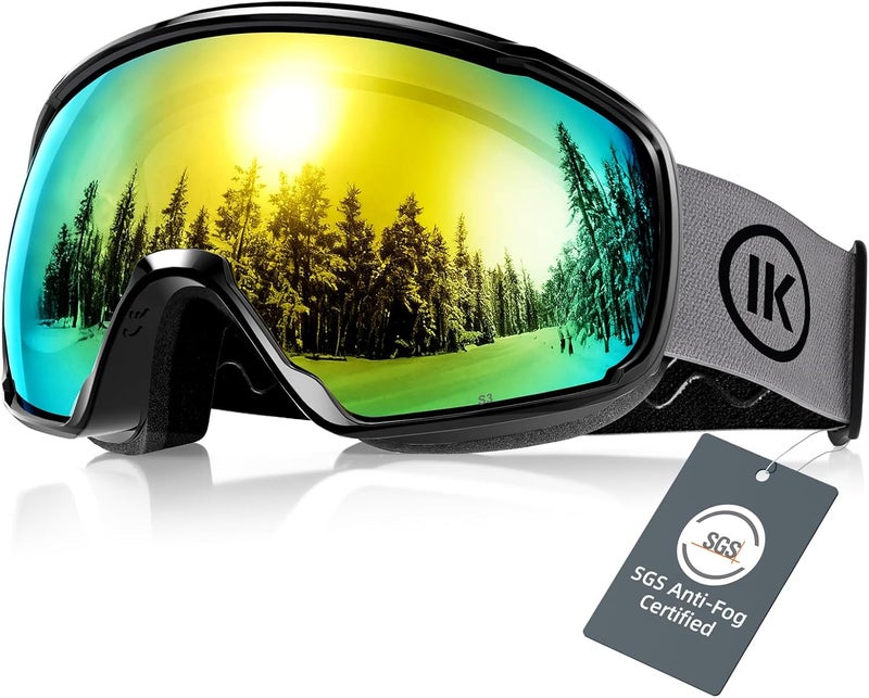 Innerking OTG Ski Goggles SGS Approved, Over Glasses Snow Snowboarding Winter Goggles Anti Fog for Adult, Youth, Men Women - Image 1
